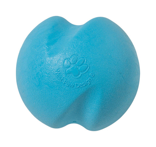 Blue Synthetic Rubber Dog Ball